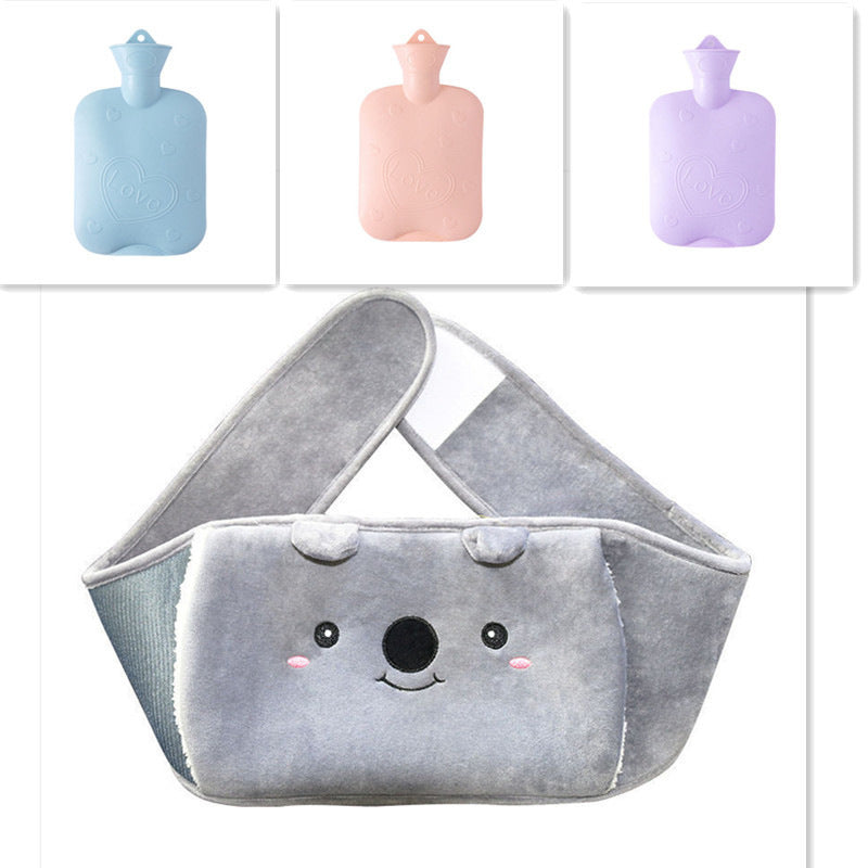 Plush Belly Warmer with Hot Water Bottle