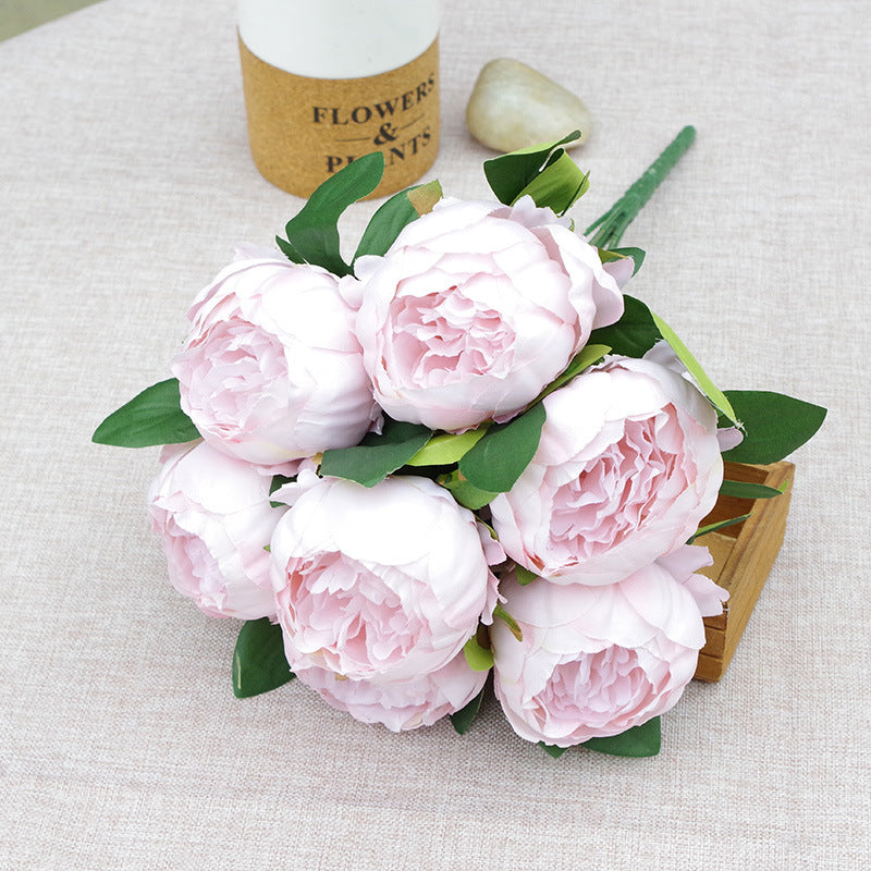 7-Head Silk Peony Stem