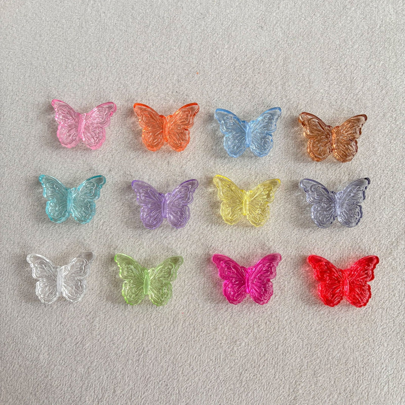 Acrylic Butterfly Wing Beads
