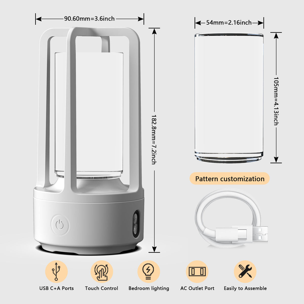 Acrylic Night Lamp & Bluetooth Speaker