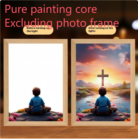 LED Light-Up Cross Art Frame