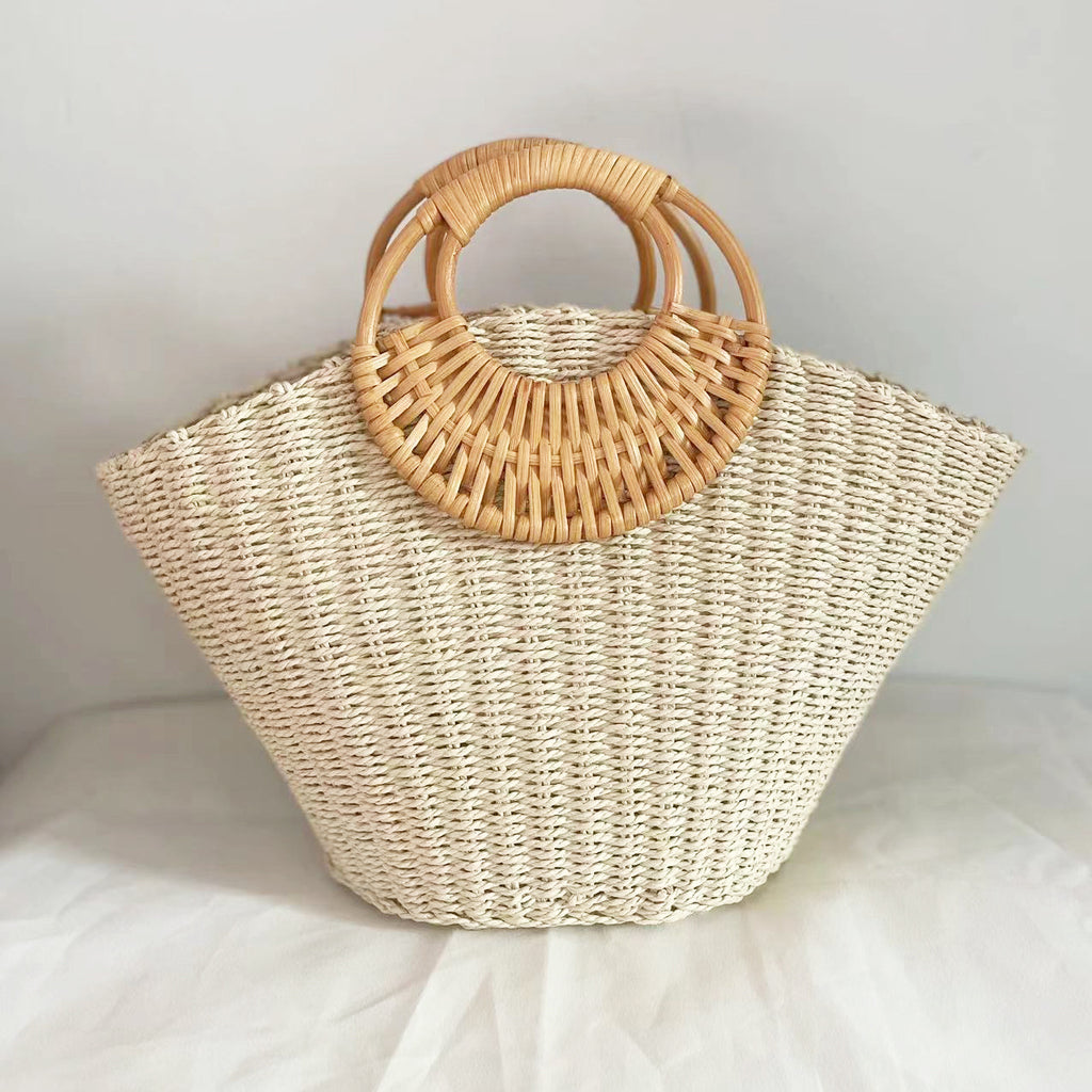 Woven Straw Beach Bag