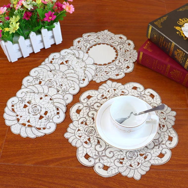 Embroidered Round Placemat