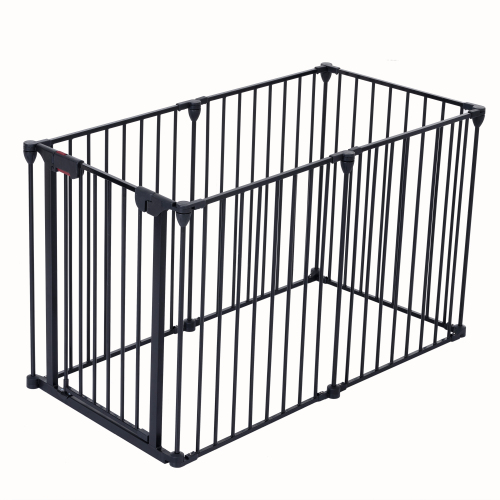 6-Panel Metal Pet Play Yard & Safety Gate