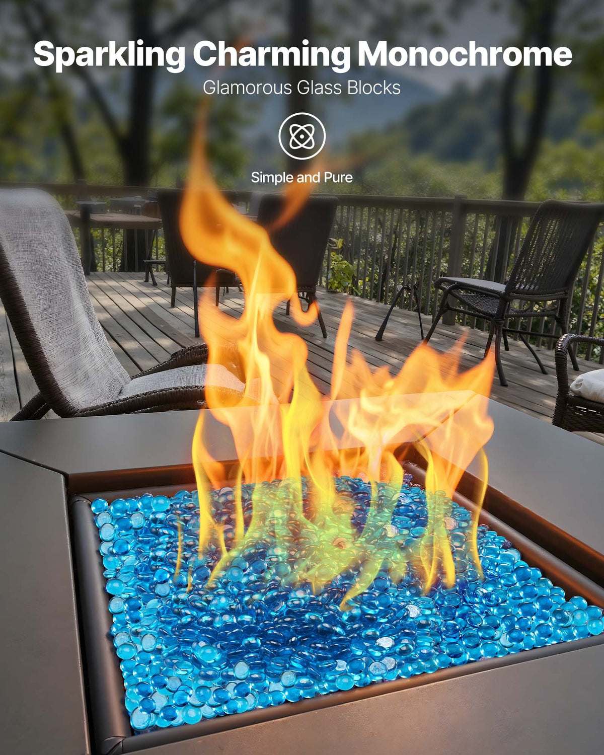 Fire Pit Glass Rocks (20 lb)