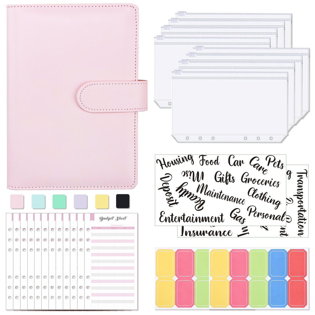 A6 Budget Binder with Cash Envelopes