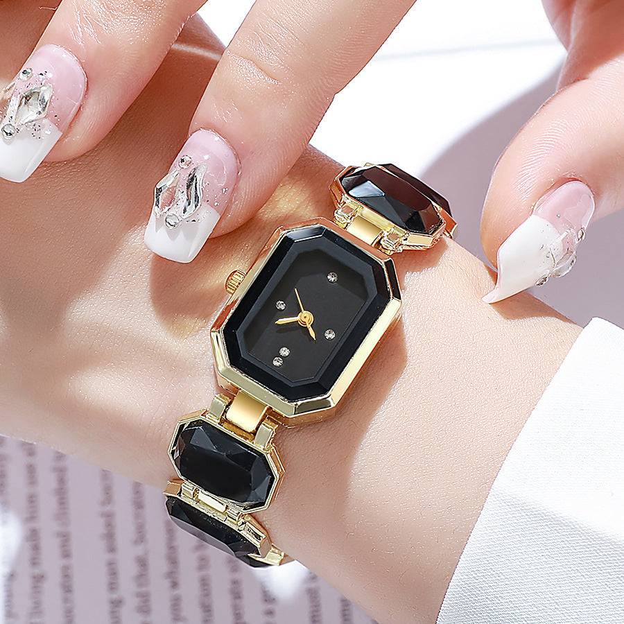 Gemstone-Color Bracelet Watch