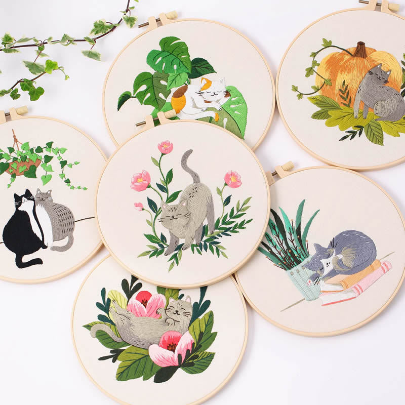 Cat Embroidery Kit
