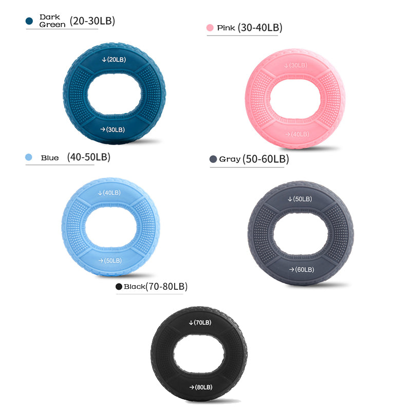 Silicone Hand Grip Ring Set