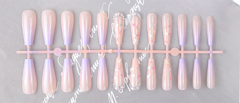 Butterfly Sequin Press-On Nails