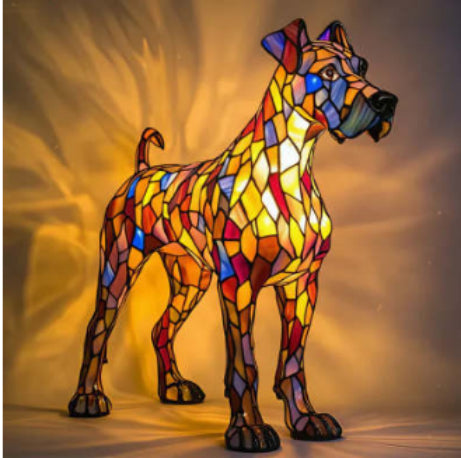 Color-Changing Dog Figure Lamp
