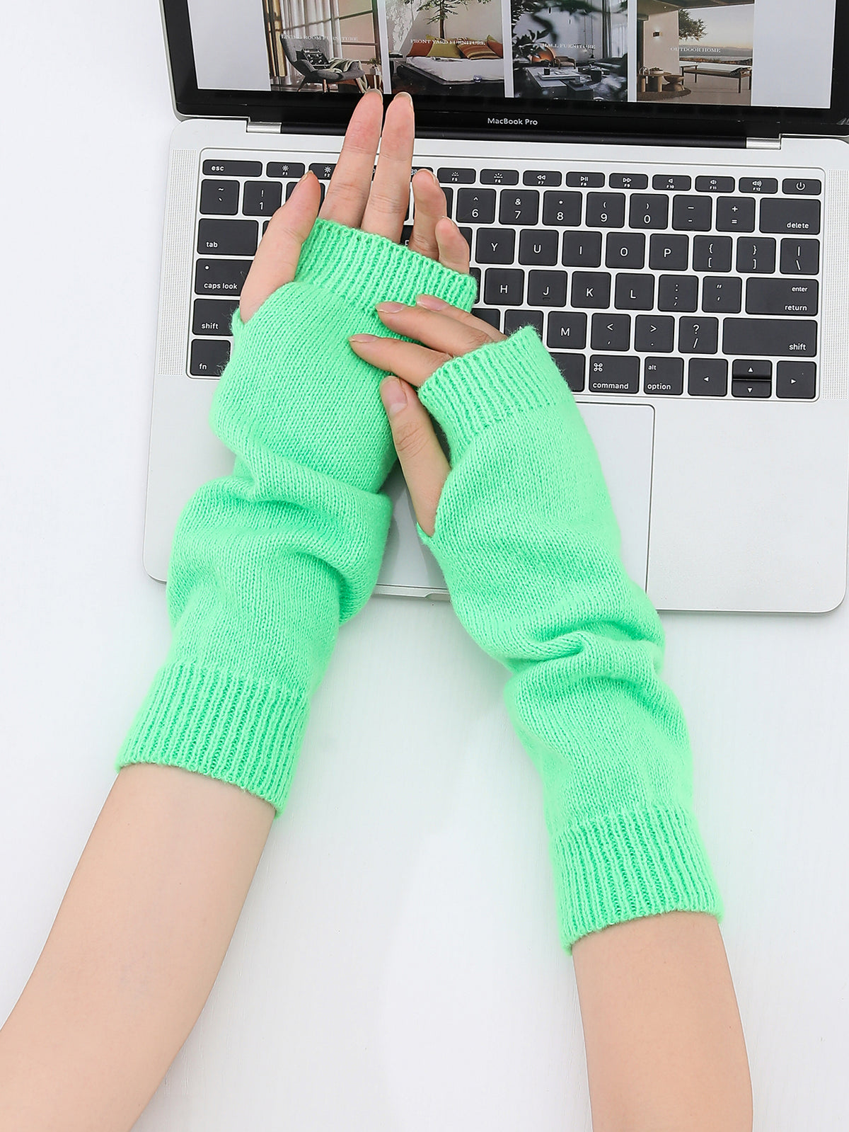 Neon Knit Arm Warmers