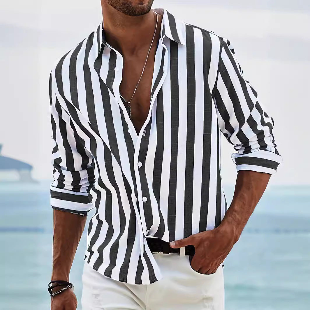 Men's Striped Casual Shirt
