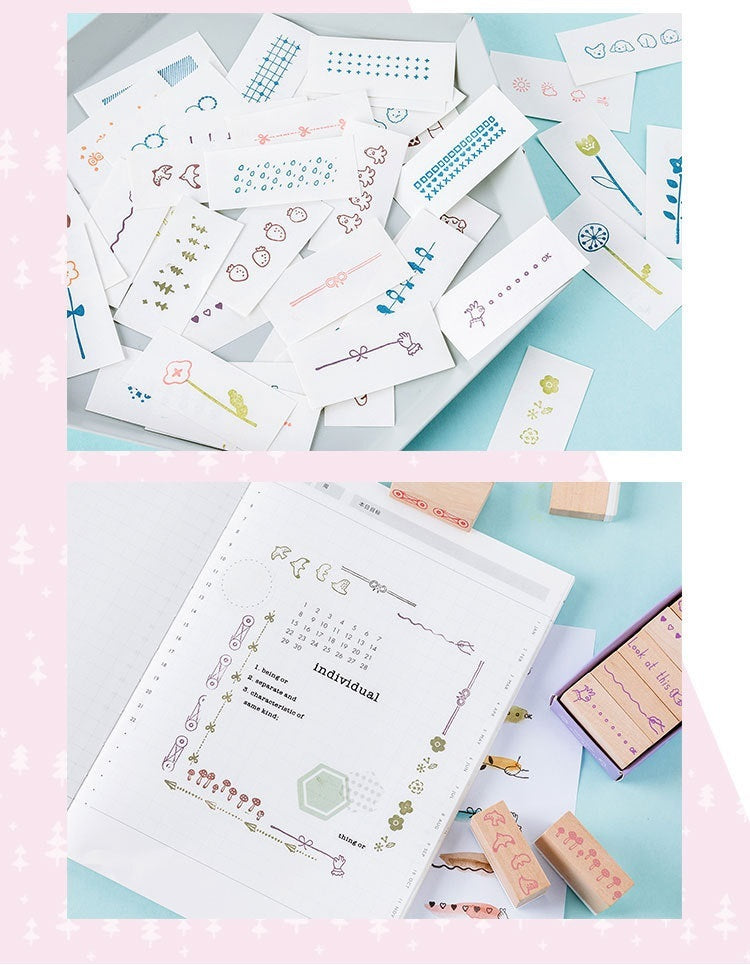 Mini Kingdom Wooden Stamp Set (6 pcs)