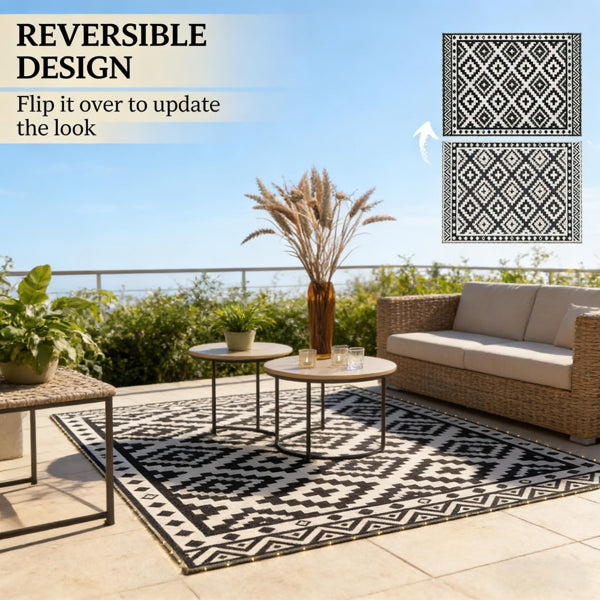 Reversible Outdoor Rug with LED Lights