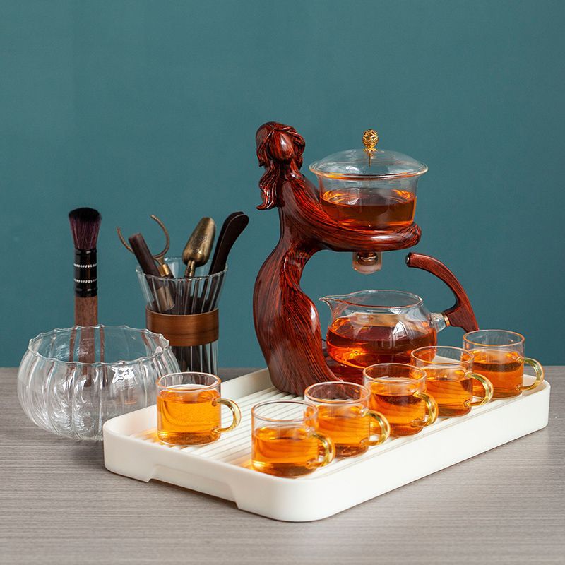 Lady Figure Glass Tea Infuser Set