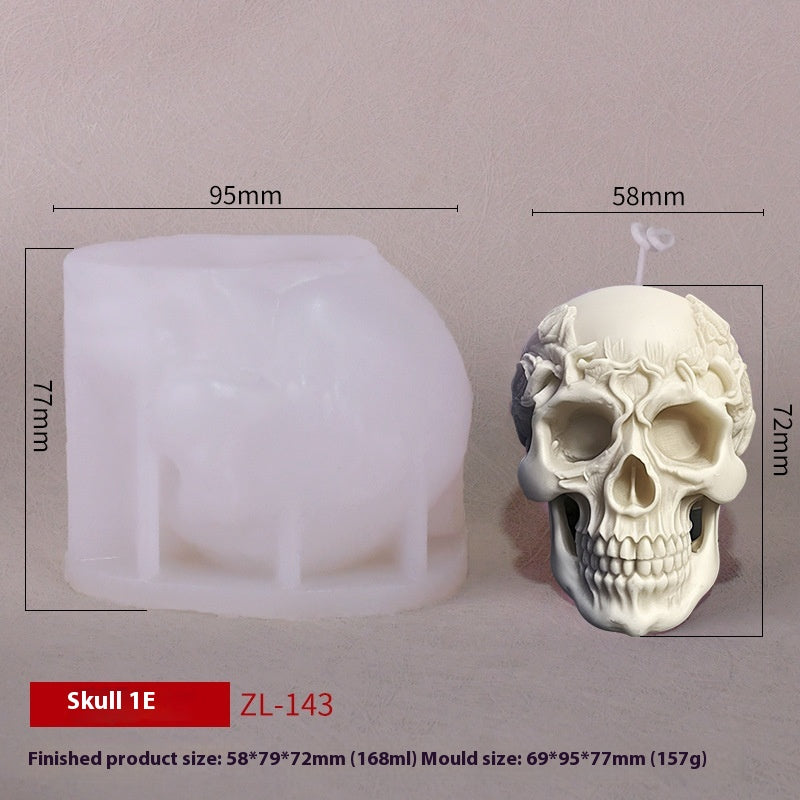 Rose Skull Candle Mold