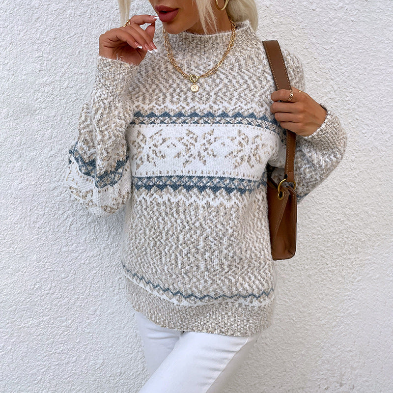 Snowflake Jacquard Holiday Sweater