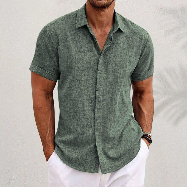 Men's Linen-Look Loose T-Shirt