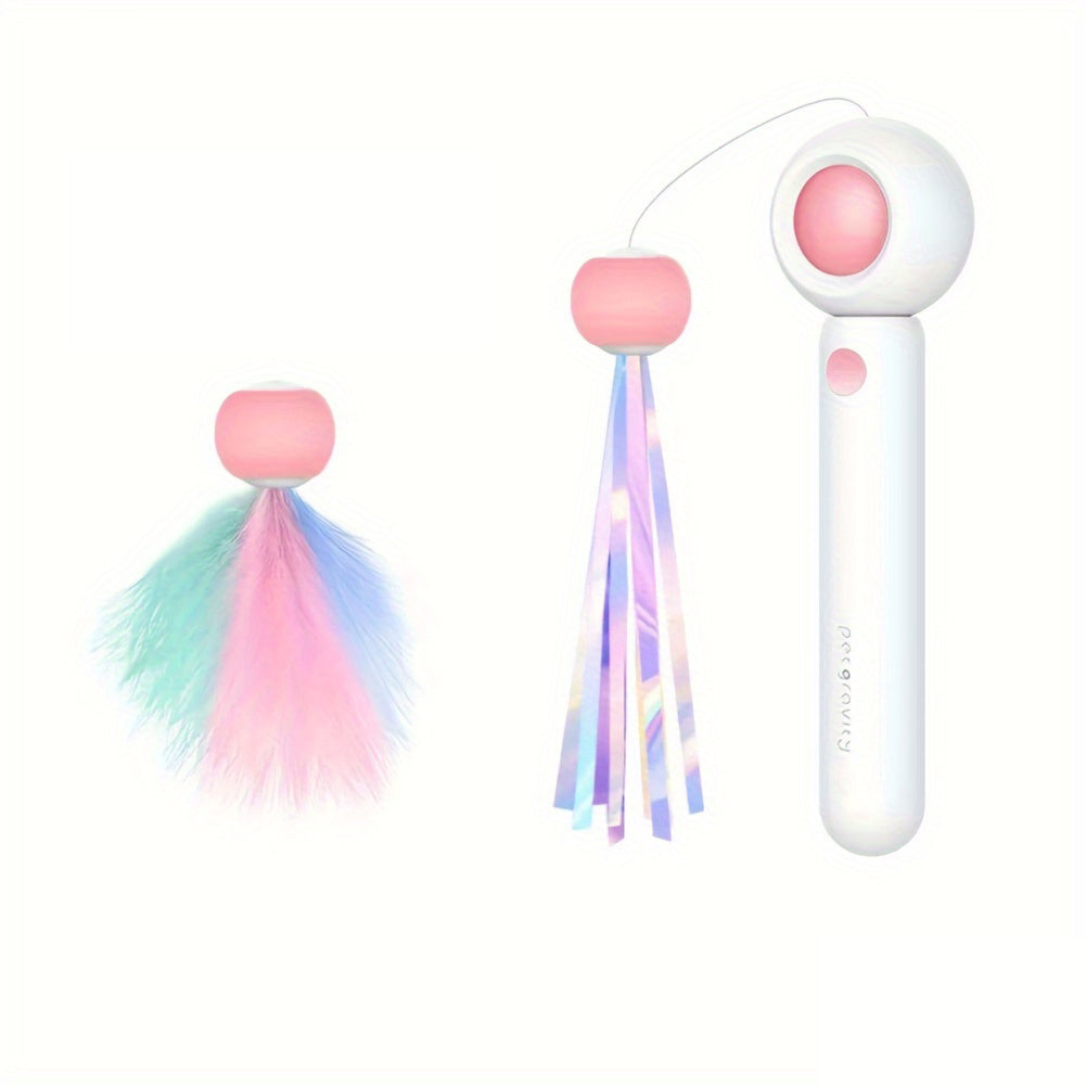 Retractable Cat Feather Wand