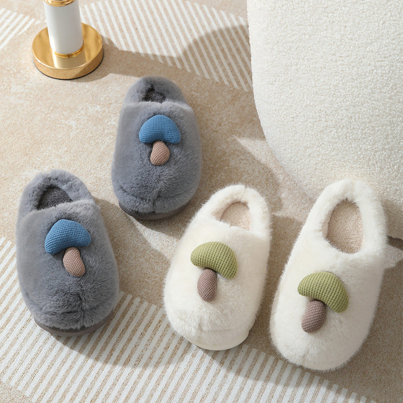 Mushroom Plush Slippers