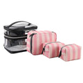 Striped Folding Makeup Bag