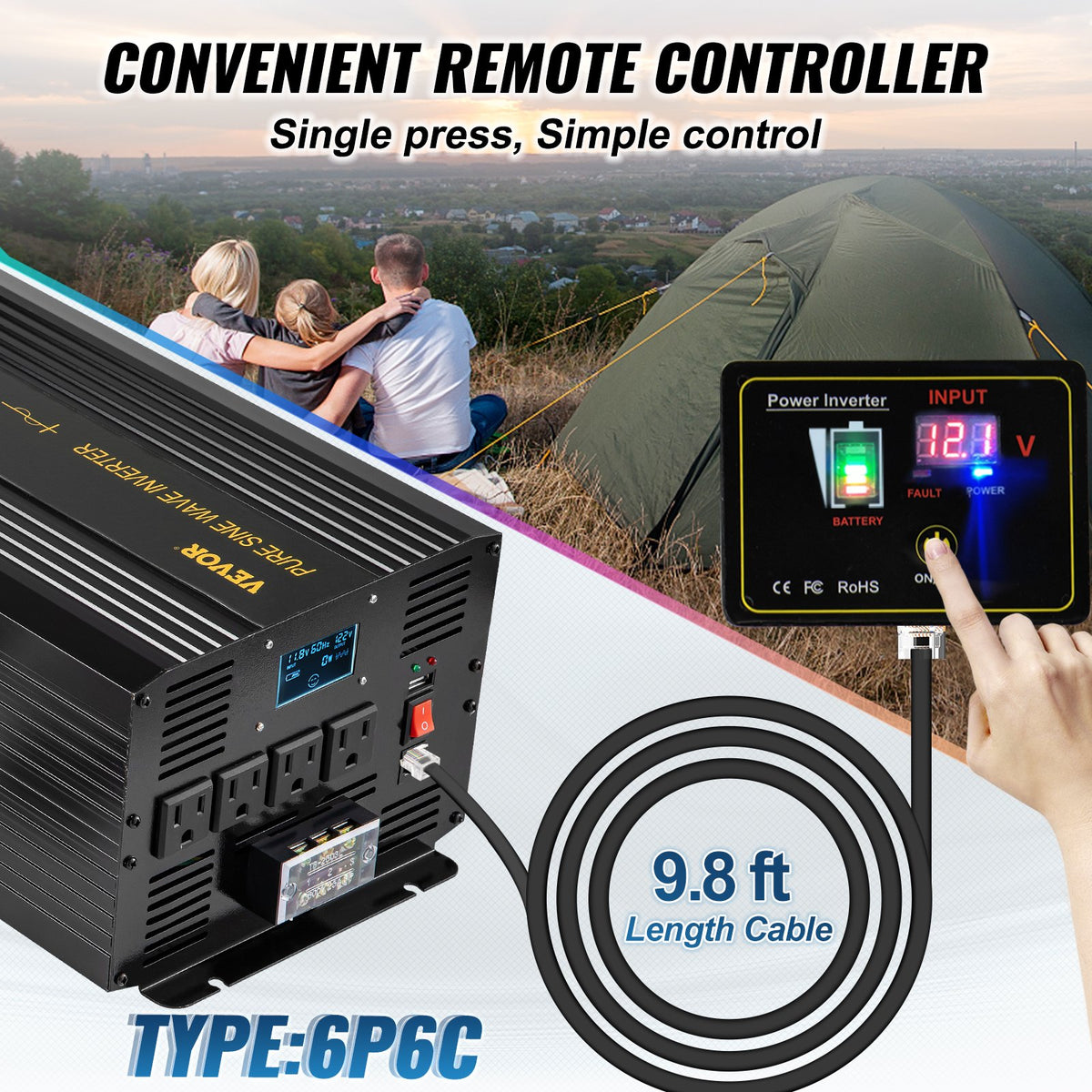 3500W Pure Sine Wave Power Inverter