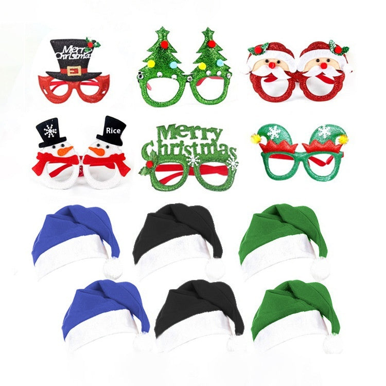 Christmas Party Glasses & Hat Set