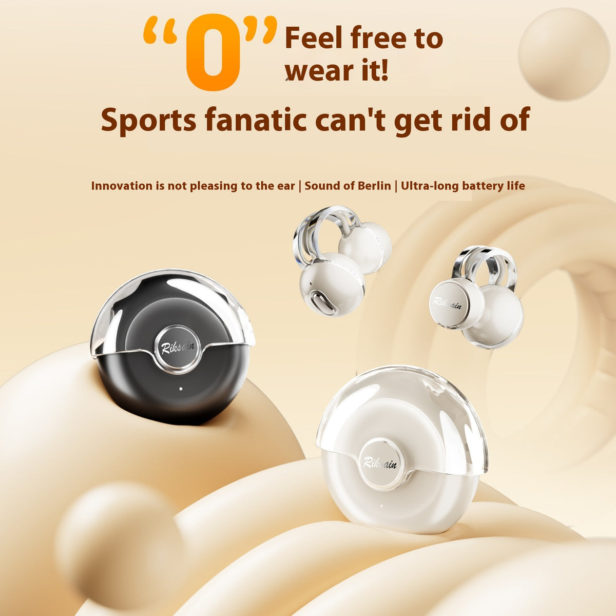 Clip-On Open-Ear Sports Headphones