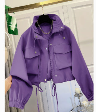 Short Zip Trench Jacket