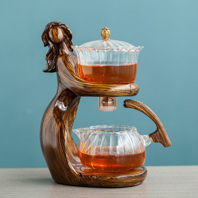 Lady Figure Glass Tea Infuser Set