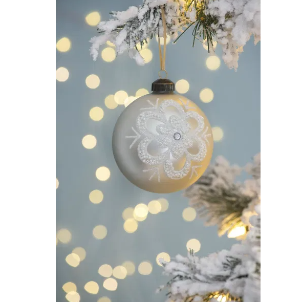 Glass Christmas Ball Ornaments (Set of 6)