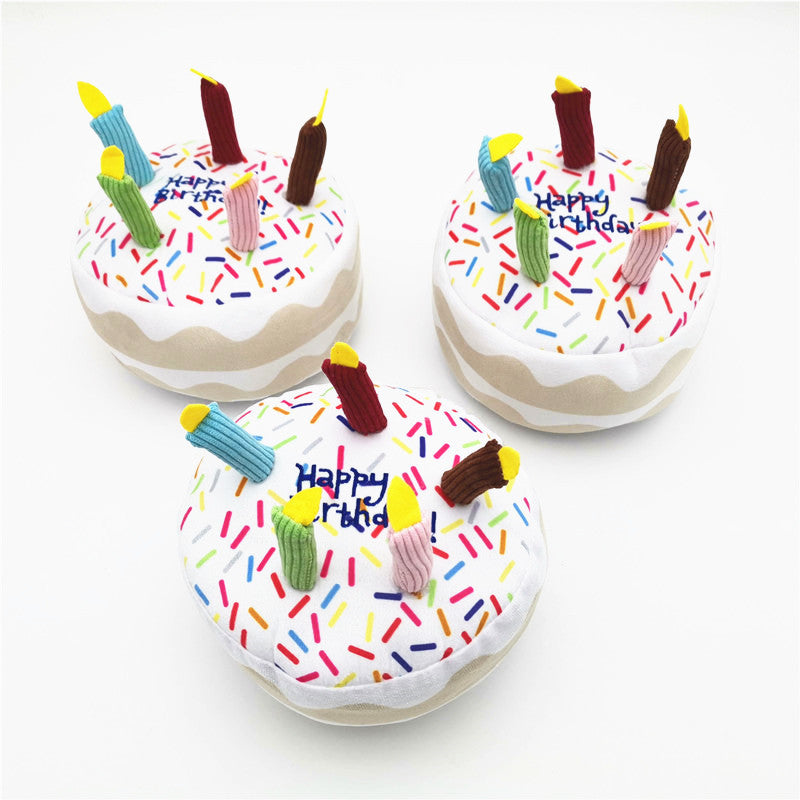 Dog Birthday Cake Plush Toy