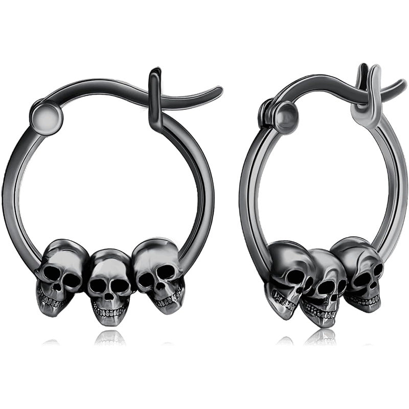 Skull Ear Clip Earrings