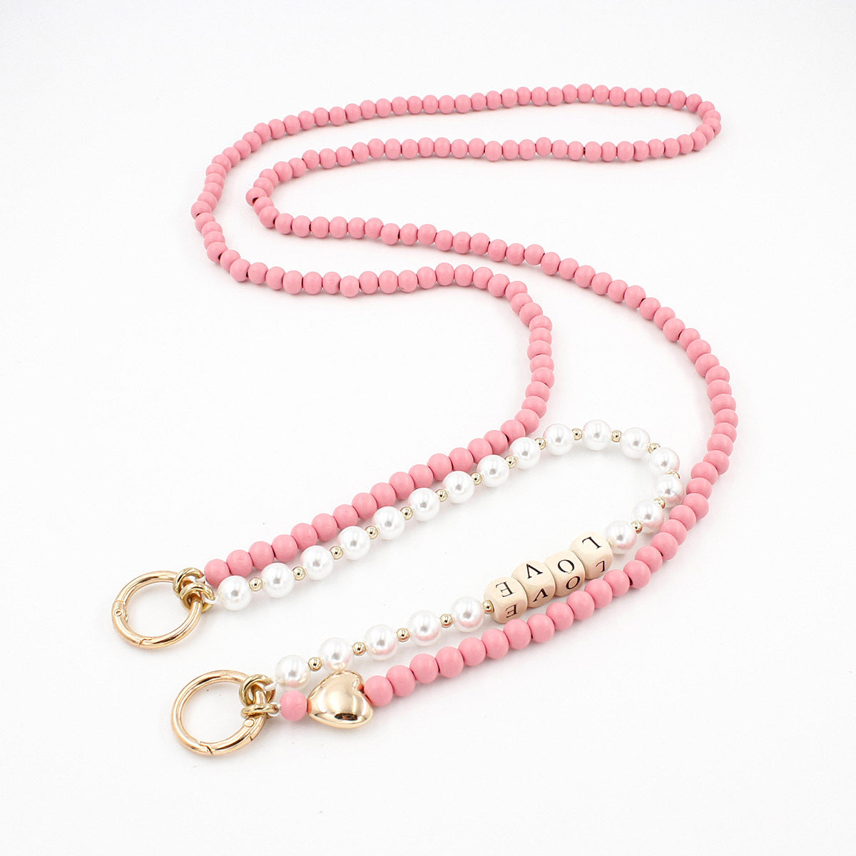 Wooden Bead Bag Charm Chain