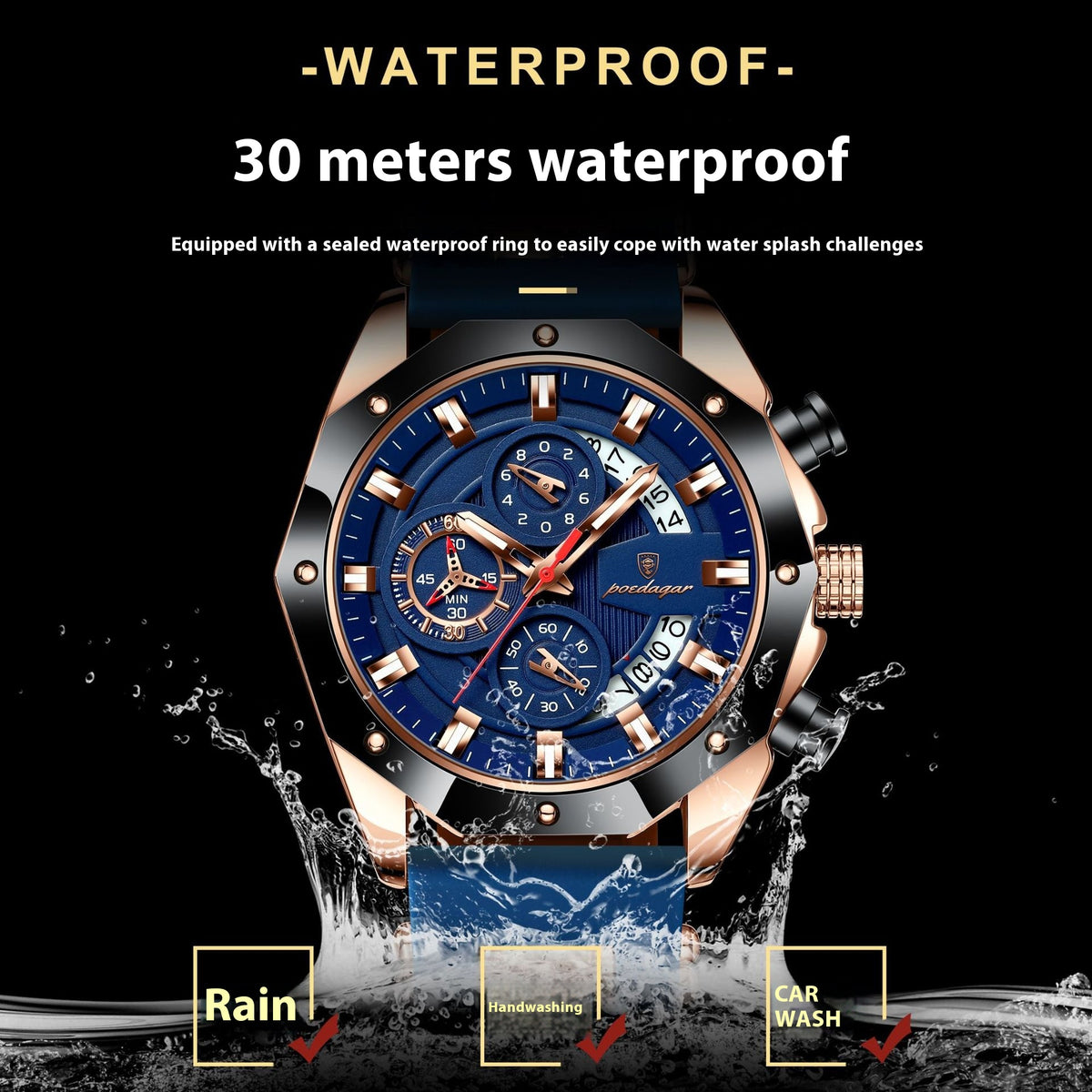 Men's Multi-Dial Sports Watch