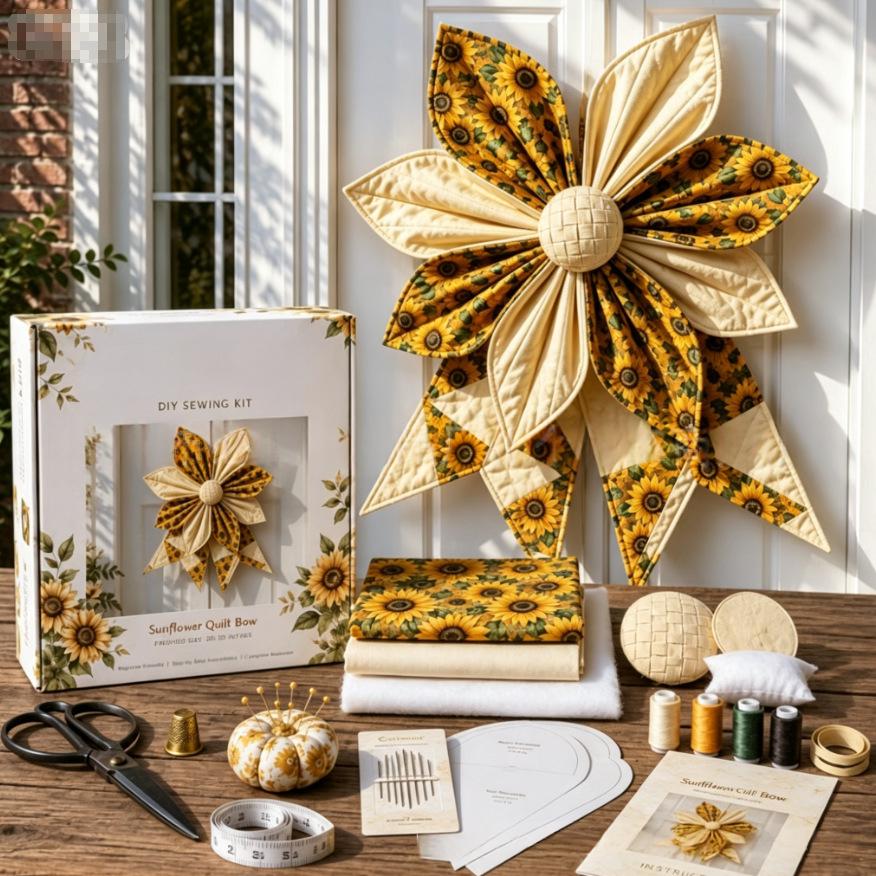 DIY Oversized Quilted Bow Sewing Kit