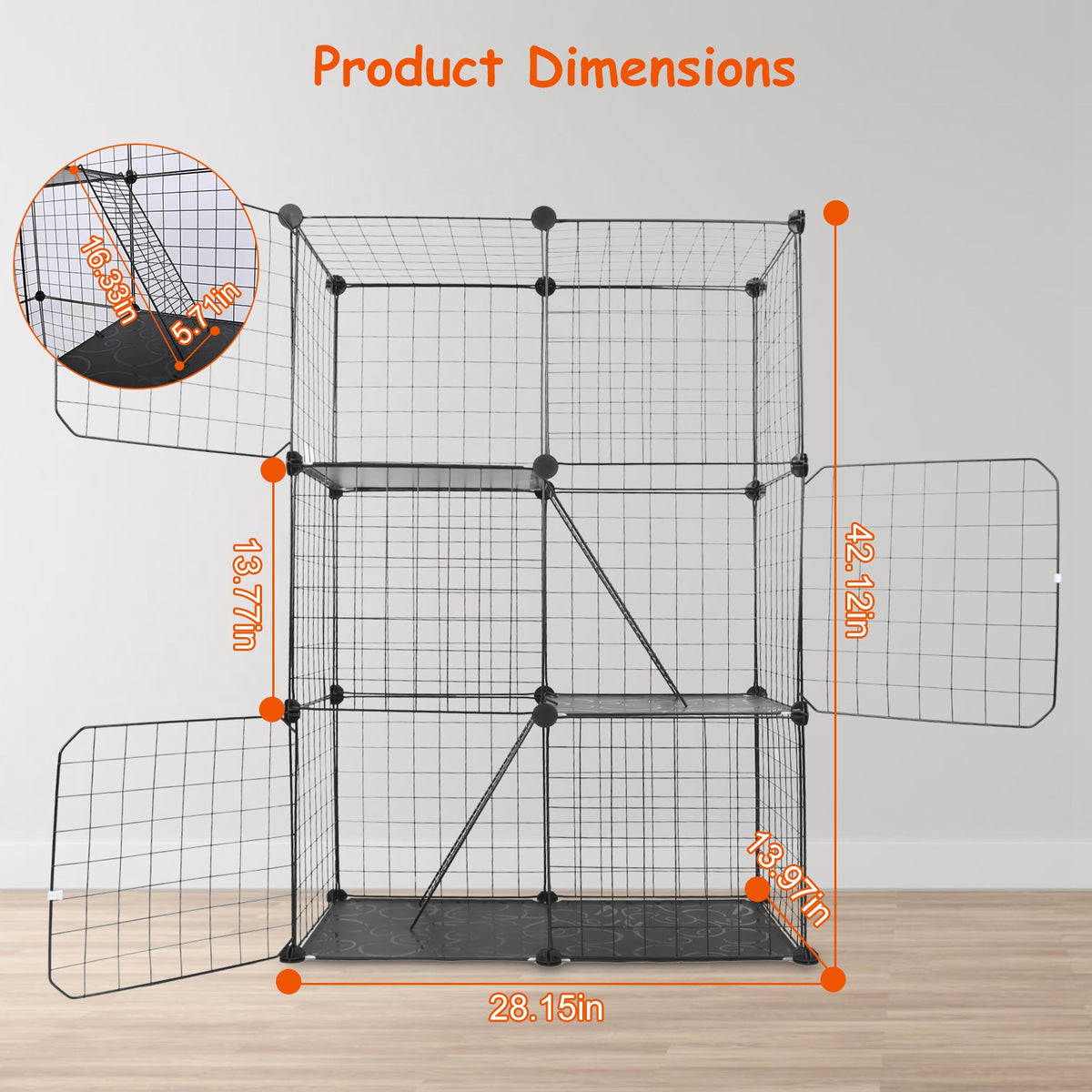 3-Tier DIY Cat Playpen