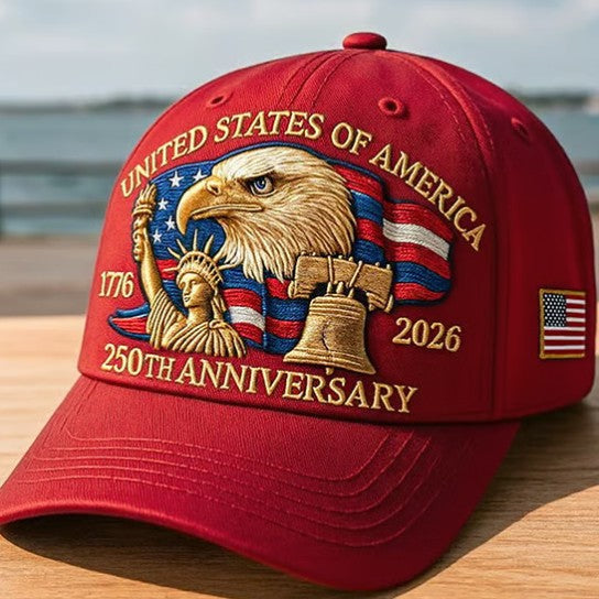 America 250 Eagle Embroidered Cap