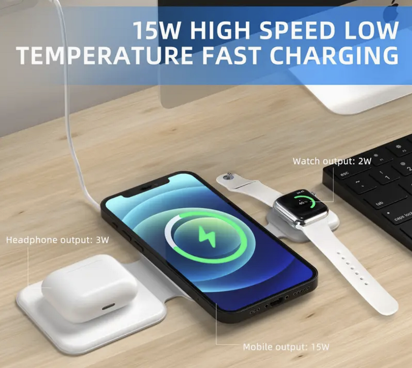 3-in-1 Foldable Wireless Charging Station