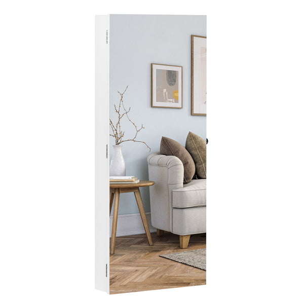 Wall-Mounted Mirror Jewelry Cabinet