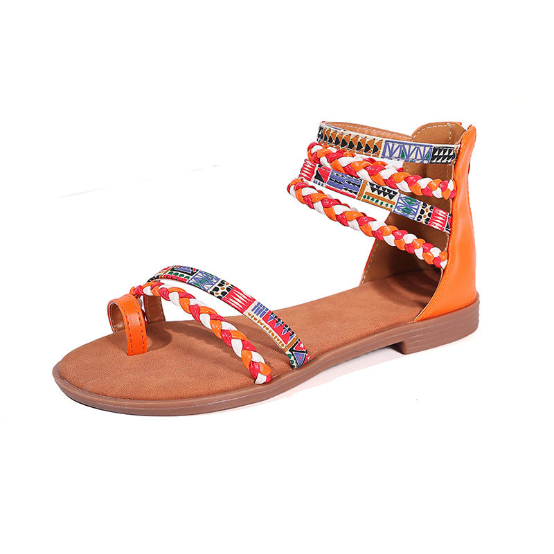 Women's Boho Woven Flat Sandals