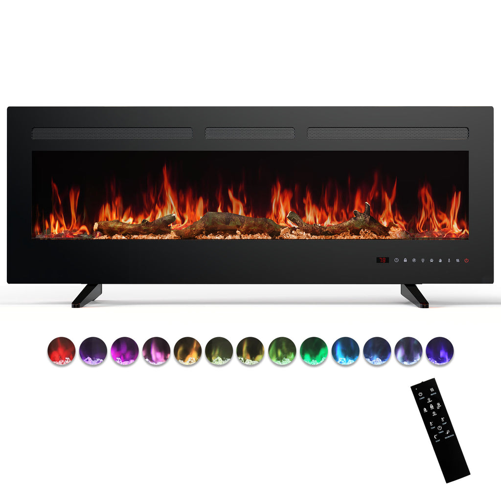 Electric Fireplace Heater with Remote