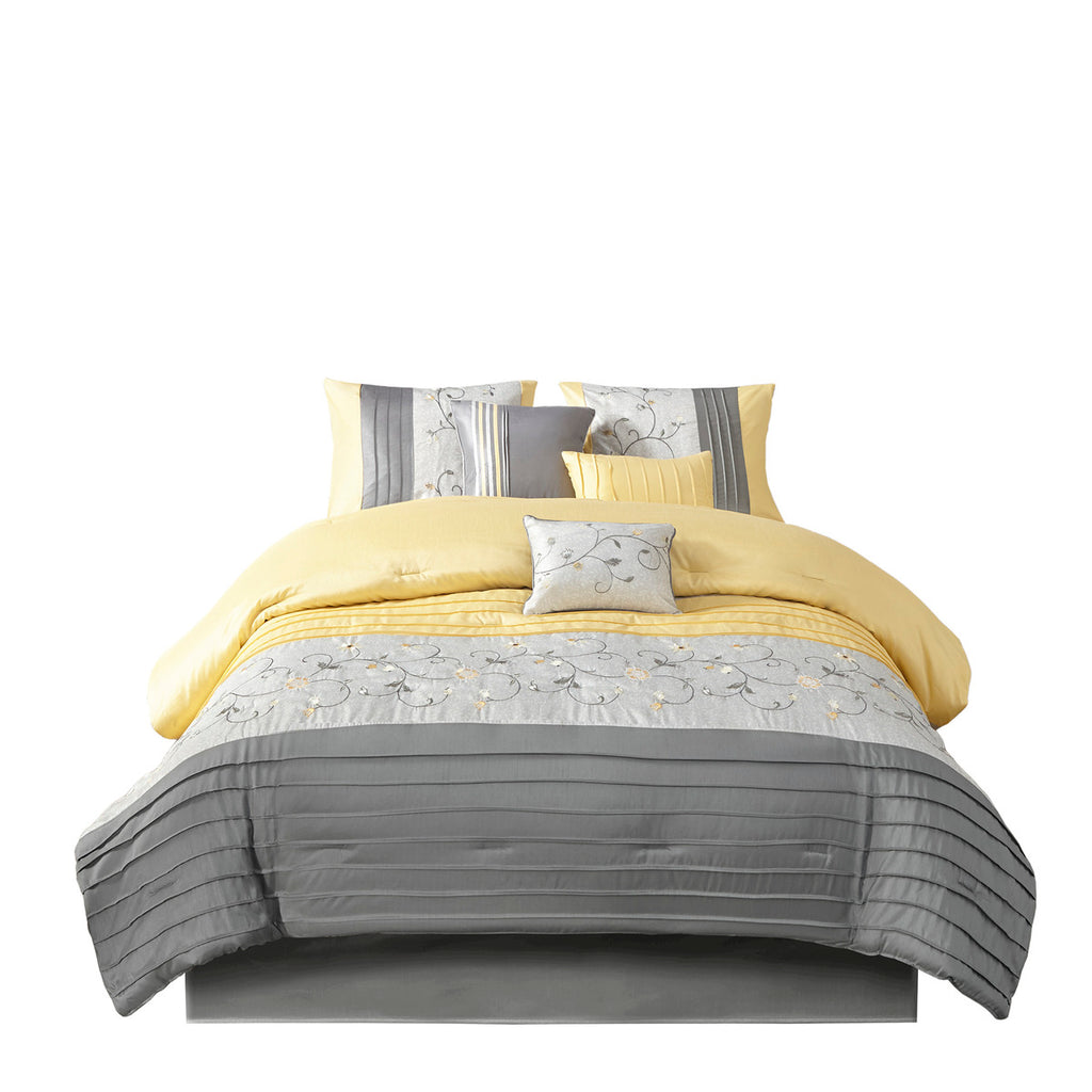 Embroidered 7-Piece Comforter Set (King)