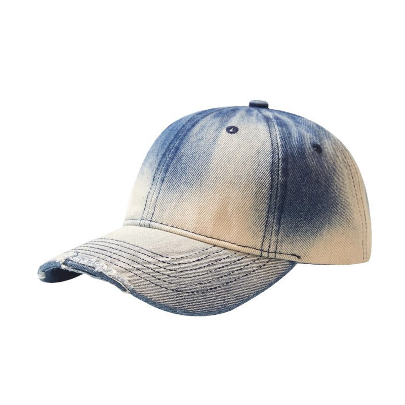 Distressed Denim Baseball Cap