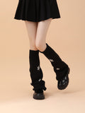 Striped Star Knit Leg Warmers