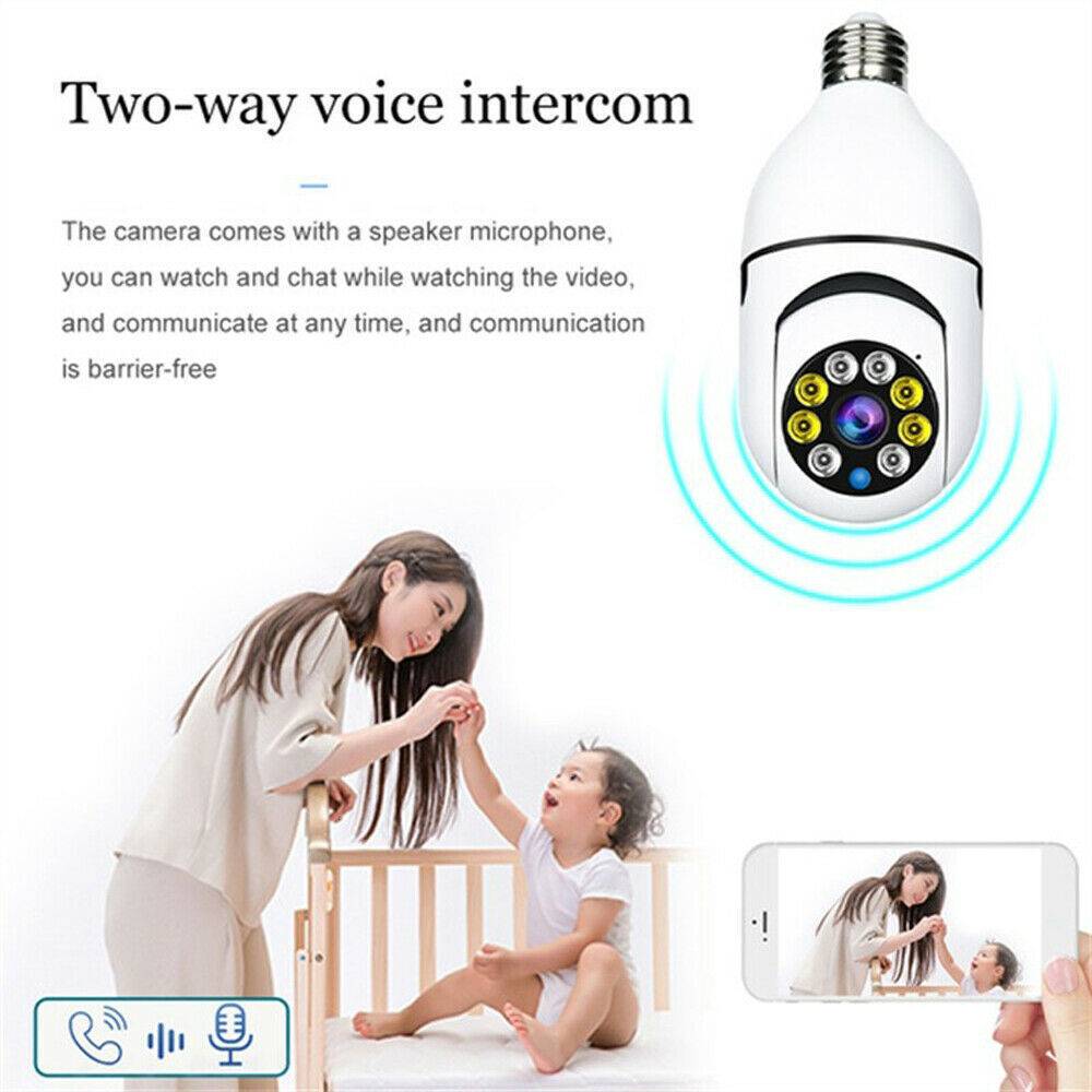 1080p Wi-Fi Light Bulb Security Camera