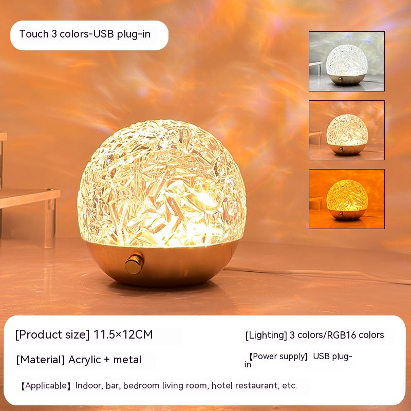 Water Ripple Crystal Lamp