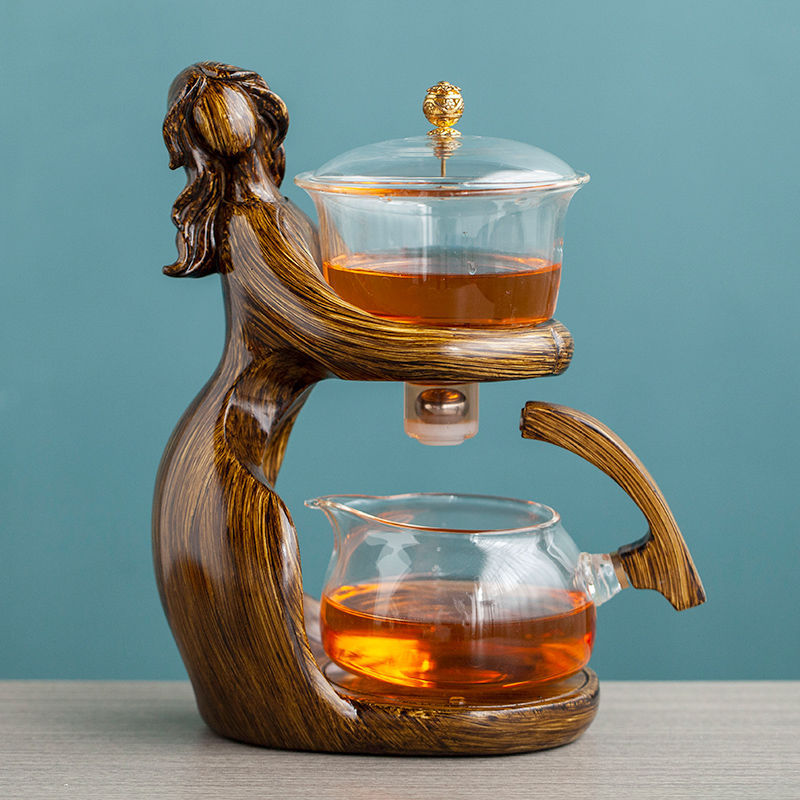 Lady Figure Glass Tea Infuser Set