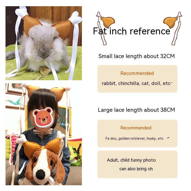 Chicken Drumstick Pet Hat